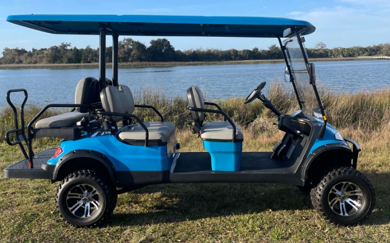 Golf Cart Gallery Images - 6 - Lifted Golf Cart Blue